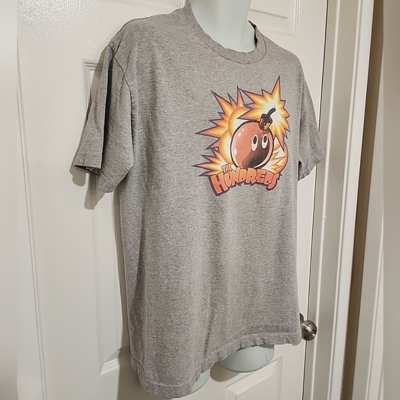 Vintage The Hundreds Adam Bomb Fire Men's T-Shirt Gray Size XLarge - Picture 6 of 10